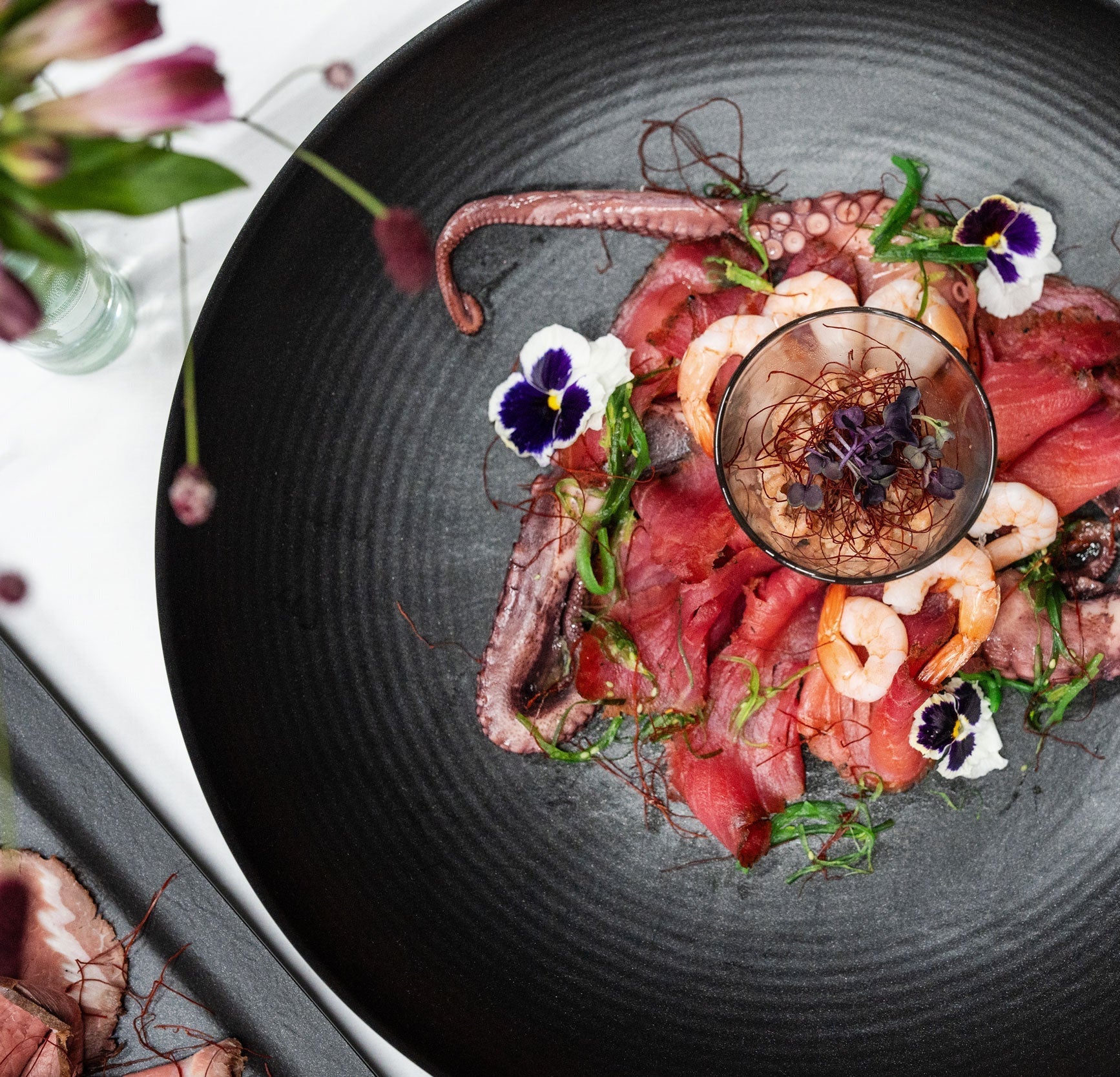 Runder Buffetteller mit Cateringfood