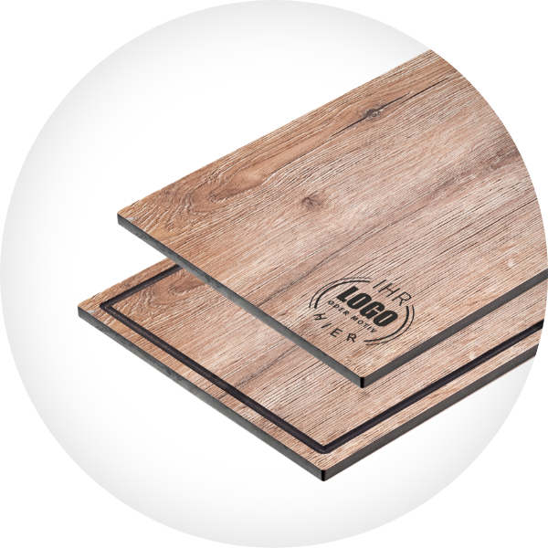 Branding von Dekorplatten für Ihre Theke
