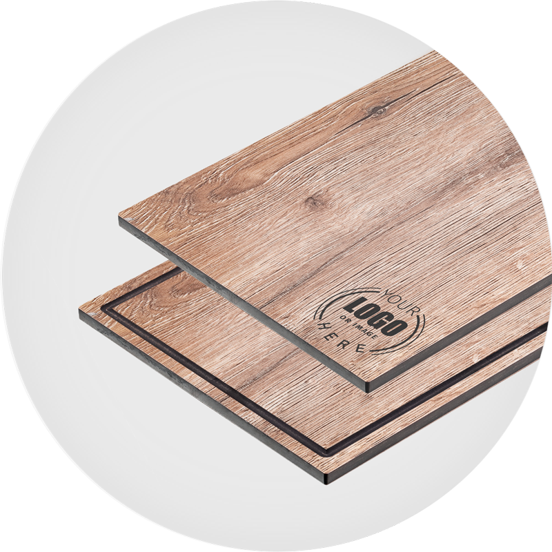 panels with costomade brandings