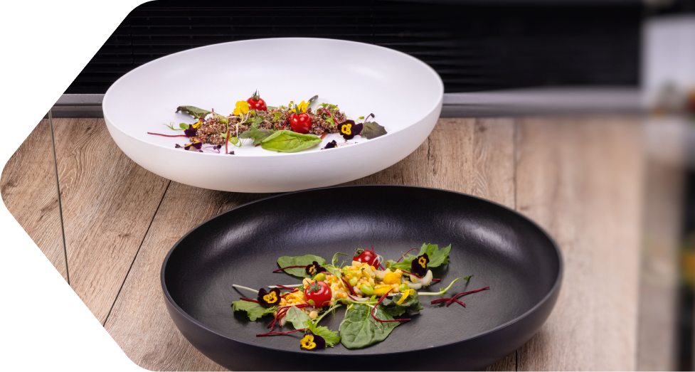 Runde Salatschalen für die Theke