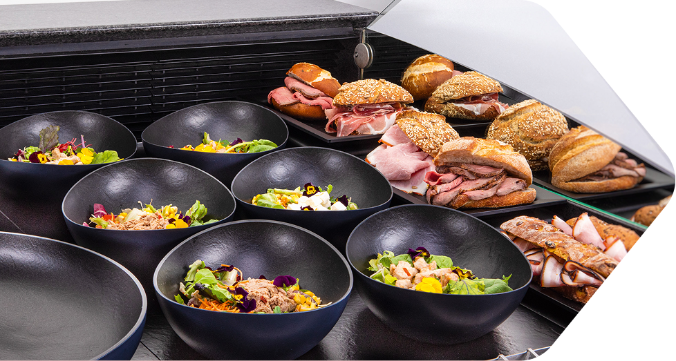 Runde Thekenschalen für Salat