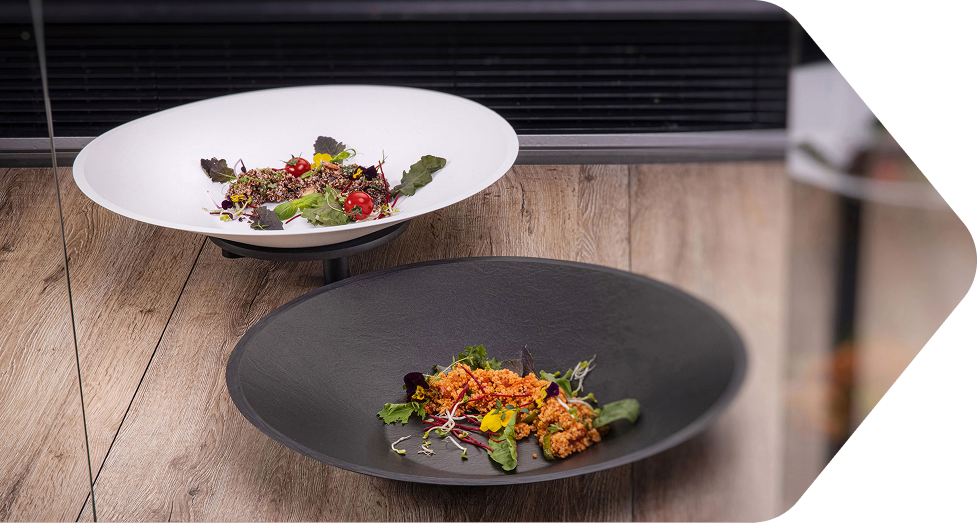Runde Thekenschalen für Salate