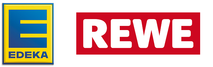EDEKA und REWE Logo